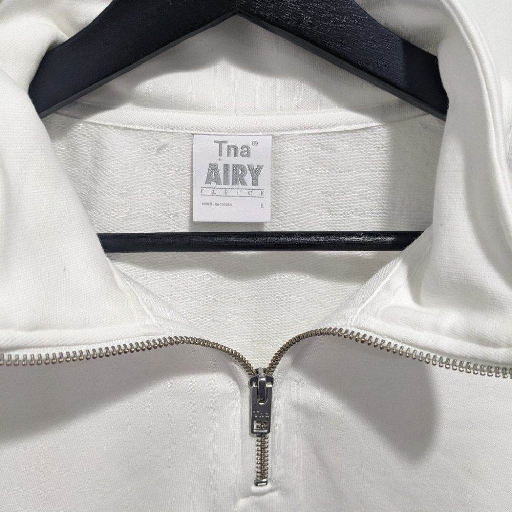 Women’s Gray and White Quarter-Zip Tops - Picture 7 of 9